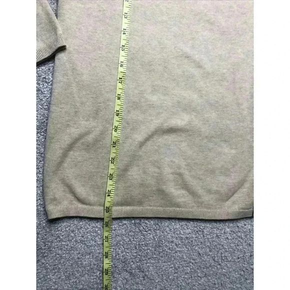 Kjus Sweater Pullover Large Kicki V-Neck Long Sleeves Beige Color Logo Sz L - Picture 3 of 10